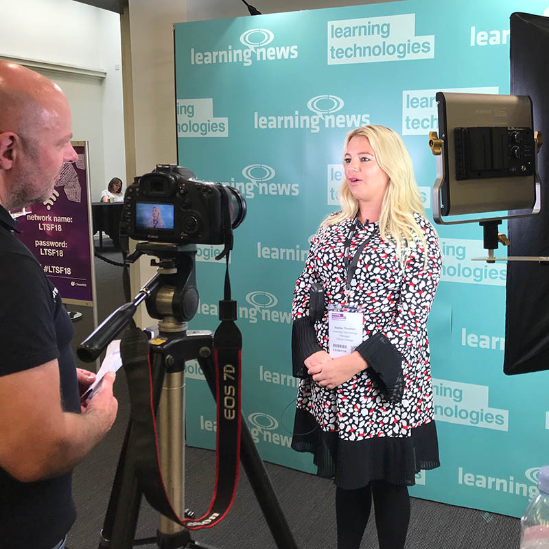 Filming at Learning Technologies Summer Forum 2018 in London